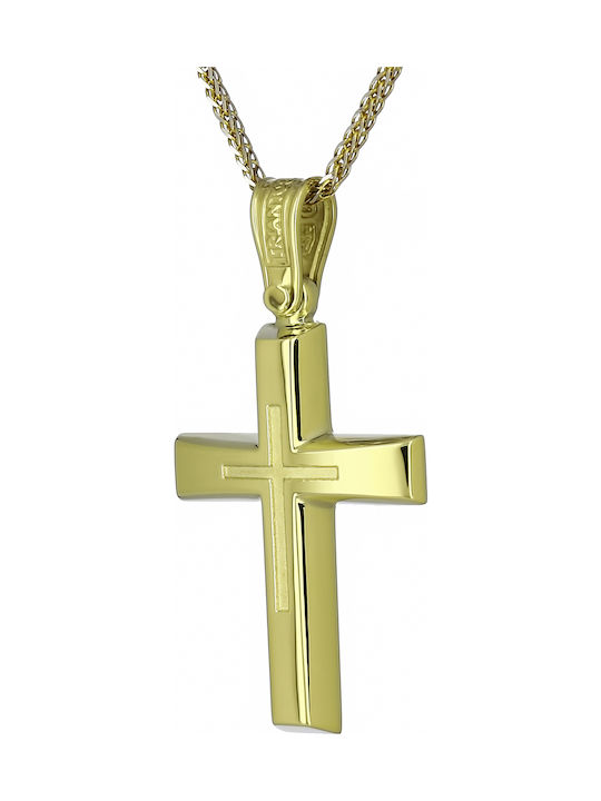 Triantos Herren Gold Kreuz 14K