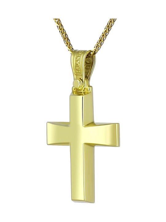 Triantos Herren Gold Kreuz 14K