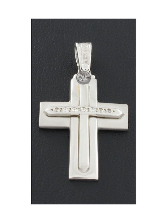 Triantos White Gold Cross 14K