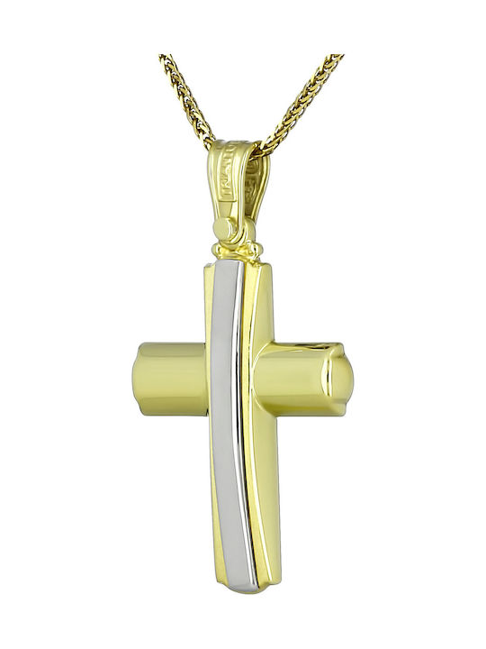 Triantos Herren Gold Kreuz 14K