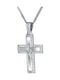 Triantos Damen Weißgold Kreuz 14K