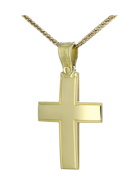 Triantos Crucifix De Aur 18 Carate Pentru Bărbați Fără Lanț