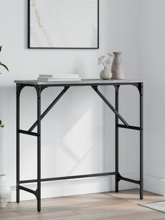 Console Table Wood & Metal Γκρι Sonoma L75xW32xH75cm