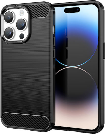 Techsuit Carbon Back Cover Silicon Negru (Redmi A1+ / A2+)