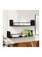 Shelves Wall Black 2pcs 60x16x14cm