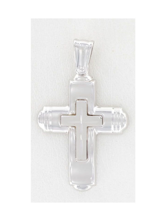 Mertzios.gr White Gold Cross 14K