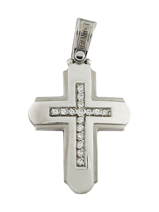 Triantos White Gold Cross 14K