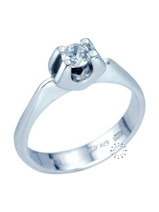 Savvidis Single Stone from White Gold 14K