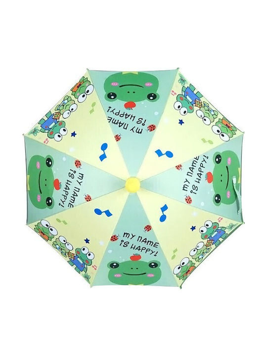 Kids Curved Handle Umbrella Green