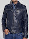 Lederjacke Jacke Blau