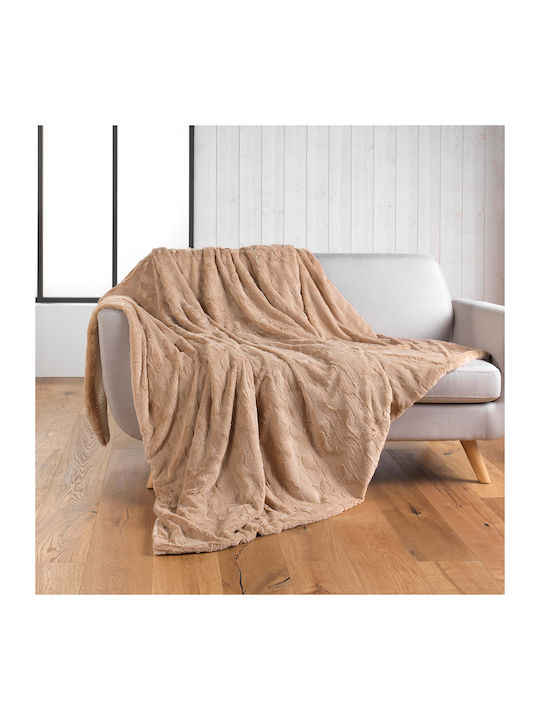 L-c Foxy Furry Blanket Sofa 125x150cm Sable
