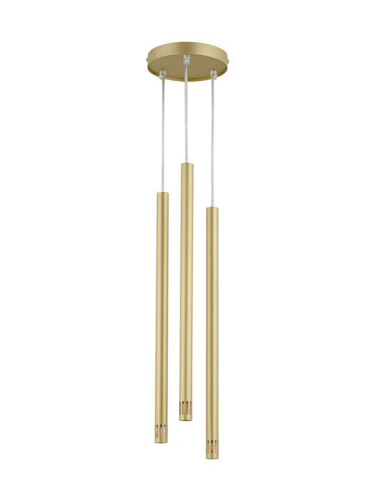 Sigma Stalactite Laser Pendant Light Gold with ...