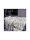 Kentia Duvet Single 160x240cm Lucas Grey-Ecru-Blue 300 GSMGsm
