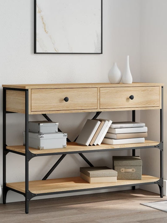 Console Table Wood & Metal Δρυς Sonoma L100xW34...