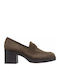 Suede Γόβες Χακί