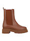 Leather Women's Ankle Boots Tabac Brown