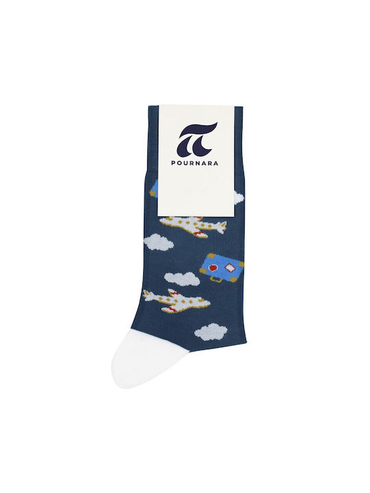 Pournara Men's Socks Blue