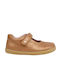 Balerini copii with Hoop & Loop Closure Leather Brown