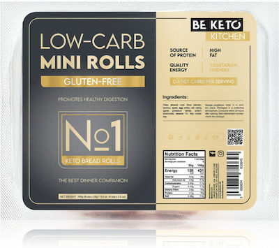 BeKeto Ψωμί Low Carb Mini Rolls 190gr