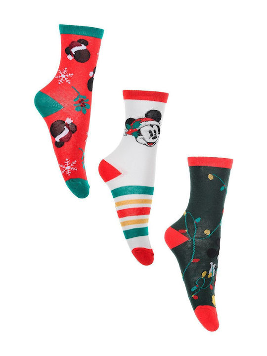Disney Mickey Christmas Socks Multicolored 3Pack