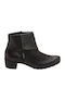 Ghete dama din piele Ankle Boots Negru