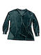 Kalliope Women's Blouse Velvet Long Sleeve Green