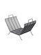 Viometal Metallisch Korb Holzlagerung 44x36x66cm