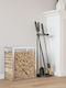 vidaXL Brennholz Inox Regal Holzlagerung 50x28x56cm