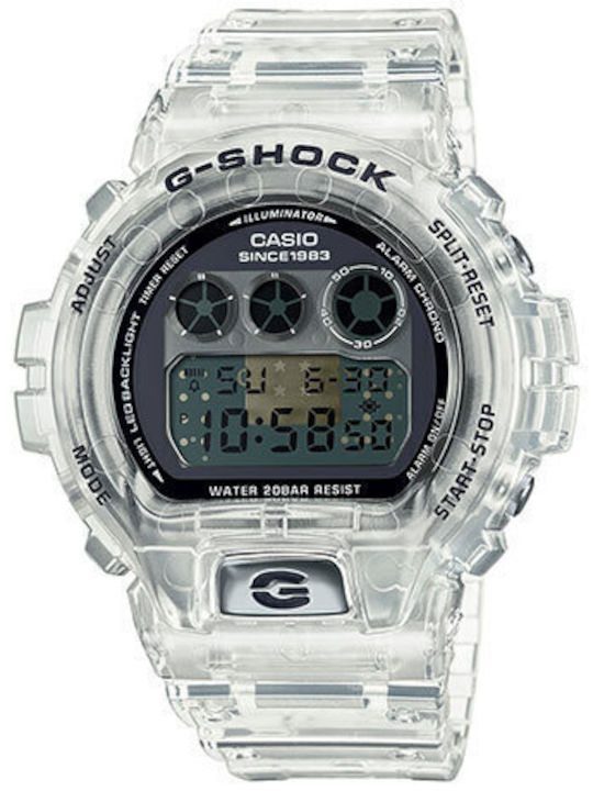 Casio G-shock Digital Men's Watch 43mm Battery with White Rubber Strap
