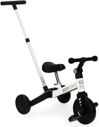 Ecotoys Push Cu Mâner Pentru Părinți Pentru 3-5 Ani Negru-Alb