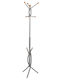 HomeMarkt Metallic Coat Rack Silver 41x41x176cm