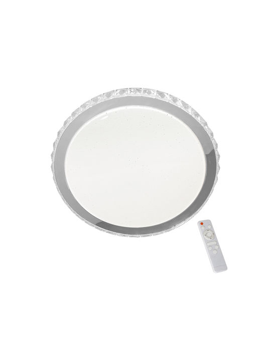 Eko Light Πλαφονιέρα Οροφής Λευκή με Ενσωματωμένο LED και Τηλεχειριστήριο