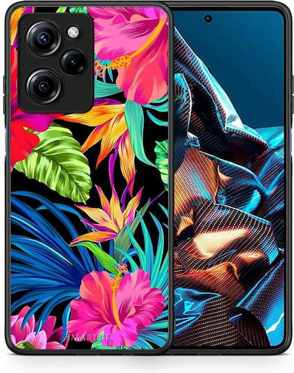 Smartfits Tropical Flowers Umschlag Rückseite Mehrfarbig (Poco X5 Pro) A00_SM1-XI-POCX5PR5G_TROPICALFLO