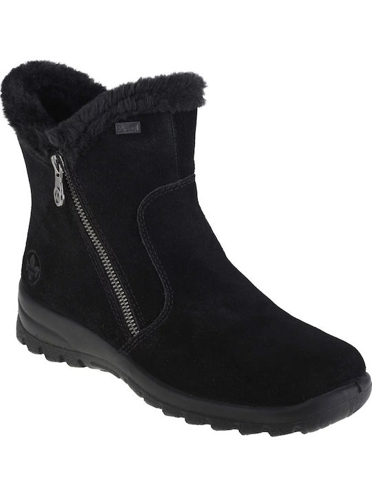 Leather Women's Ankle Boots Black