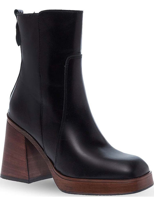 Women's Ankle Boots with High Heel Black