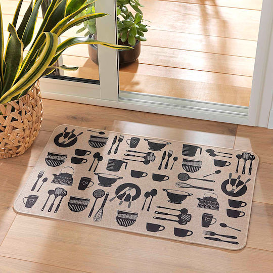 L-c Kitchen Ορθογώνιο Χαλάκι Κουζίνας 45x75cm 1741424 Μπεζ