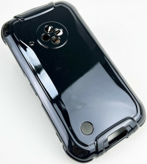 Doogee Umschlag Rückseite Silikon Schwarz (Doogee S35T)