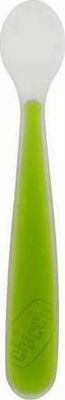 Chicco Baby Spoon made of Silicone for 6+ months Green