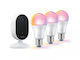 WiZ Smart Λάμπες LED 8.5W για Ντουί E27 και Σχήμα A60 RGBW 806lm 3τμχ