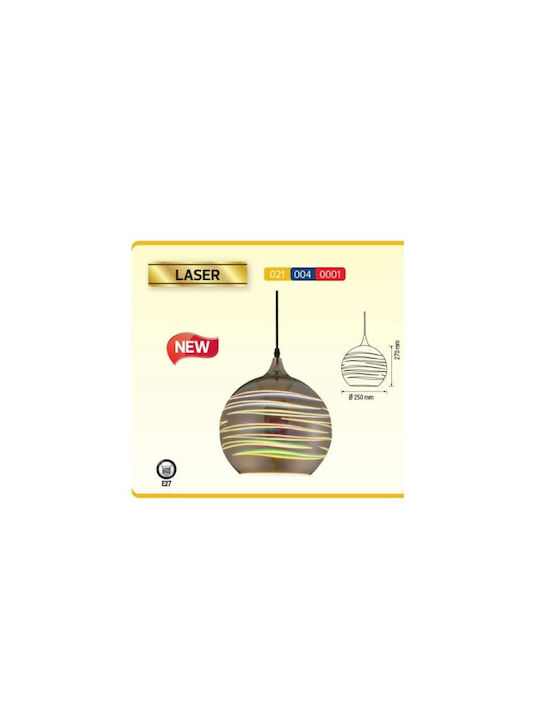 Horoz Electric Hängelampe Silber mit Fassung E27 25cm.
