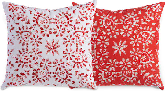 Nef-Nef Homeware Christmas Decorative Pillow Square Red 40x40cm