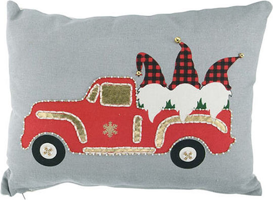 Christmas Decorative Pillow K-m Rectangular Silver 30x40cm