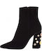 Suede Women's Ankle Boots Black