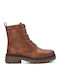 Leather Women's Ankle Boots Brown