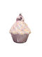 Κρεμαστό Στολίδι Cupcake Ροζ 13x13cm