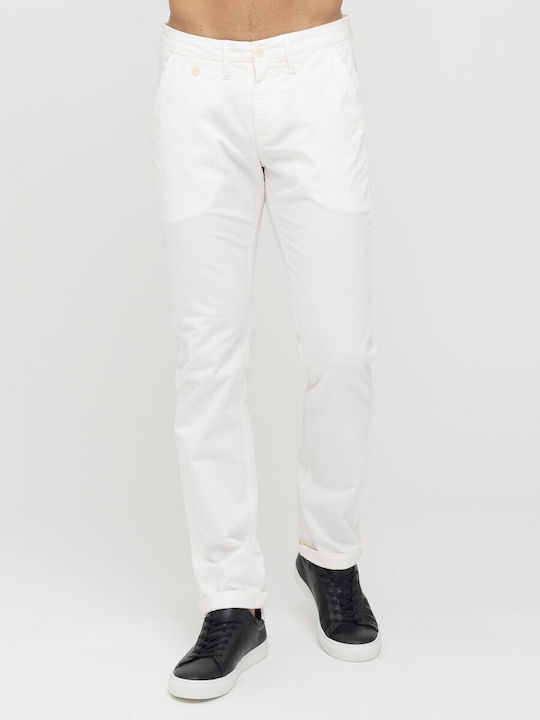 Staff Culton Ανδρικό Παντελόνι Chino ΛΕΥΚΟ (White)