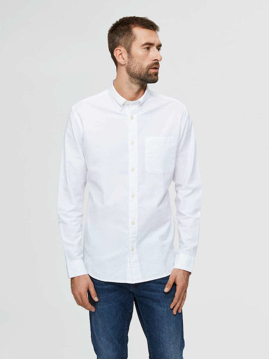 Selected Men's Shirt Long Sleeve White