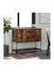 Sideboard Wooden with Drawers Καπνιστή Δρυς 100x36x85cm