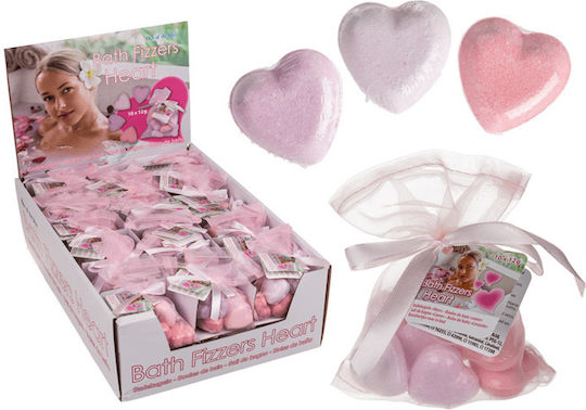 Καρδιές Bath Bombs με Άρωμα Rose 10τμχ 12gr