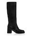Sante Medium Heel Women's Boots with Rubber Black